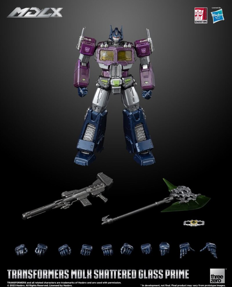 threezero MDLX Shattered Glass Optimus Prime Official Transformers